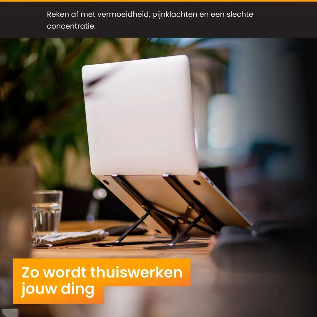 R2B Breda Laptopstandaard Verstelbaar 10-17" - Zwart