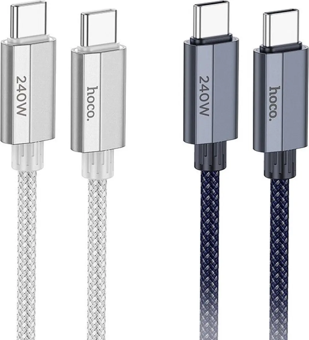 Hoco USB-C naar USB-C Kabel 240W - 1.8m - Donkerblauw