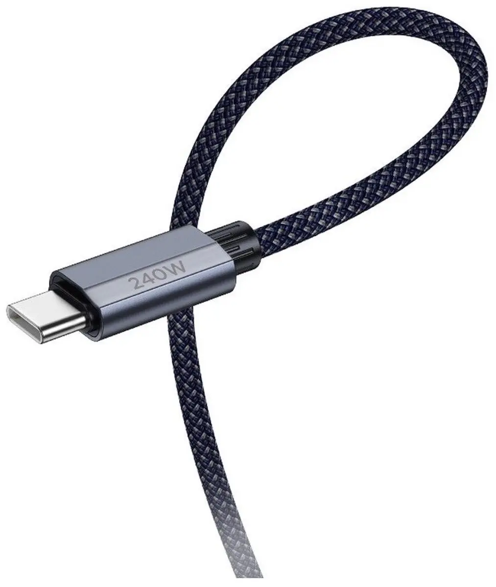 Hoco USB-C naar USB-C Kabel 240W - 1.8m - Donkerblauw
