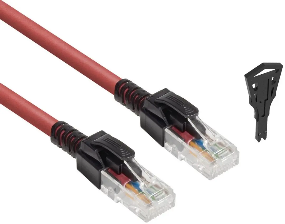 ACT FB5502 Rode U/UTP CAT6A Patchkabel 2m