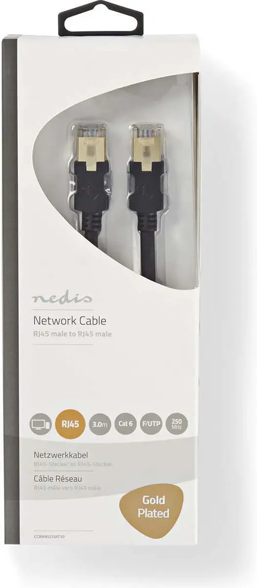 Nedis CAT6 Netwerkkabel 3m - Antraciet