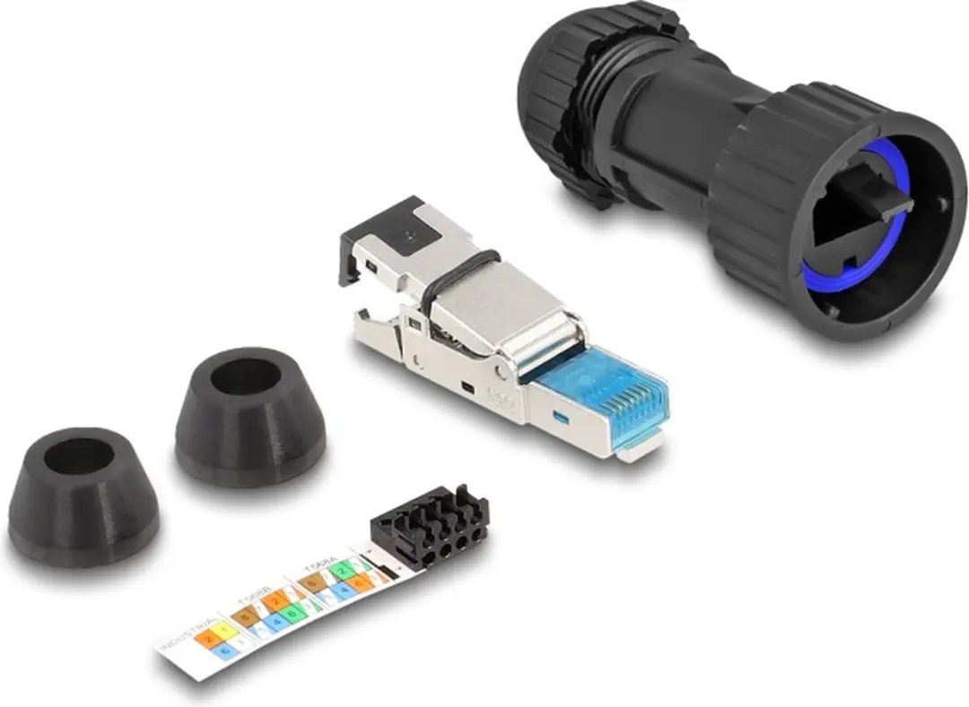 Delock RJ45 Cat.6A Field-Assembly Plug 67049 - Zwart