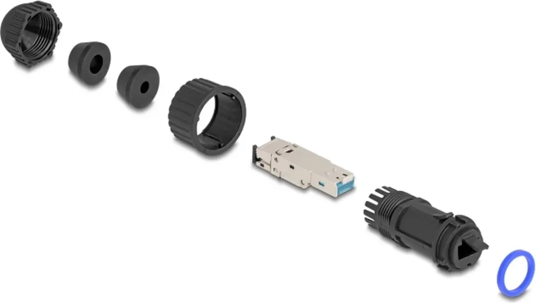 Delock RJ45 Cat.6A Field-Assembly Plug 67049 - Zwart