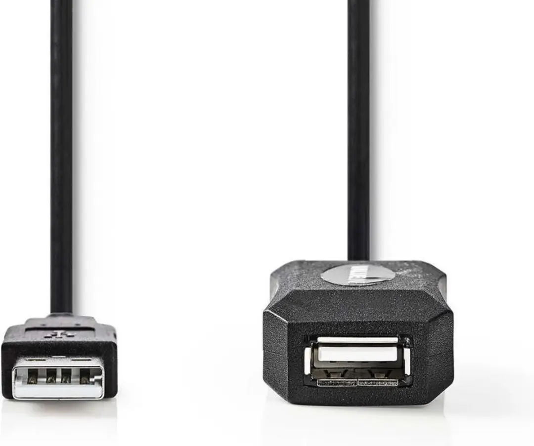 Nedis Actieve USB-Kabel CCGP60EXTBK50 - USB-A Male/Female - 5m - Zwart