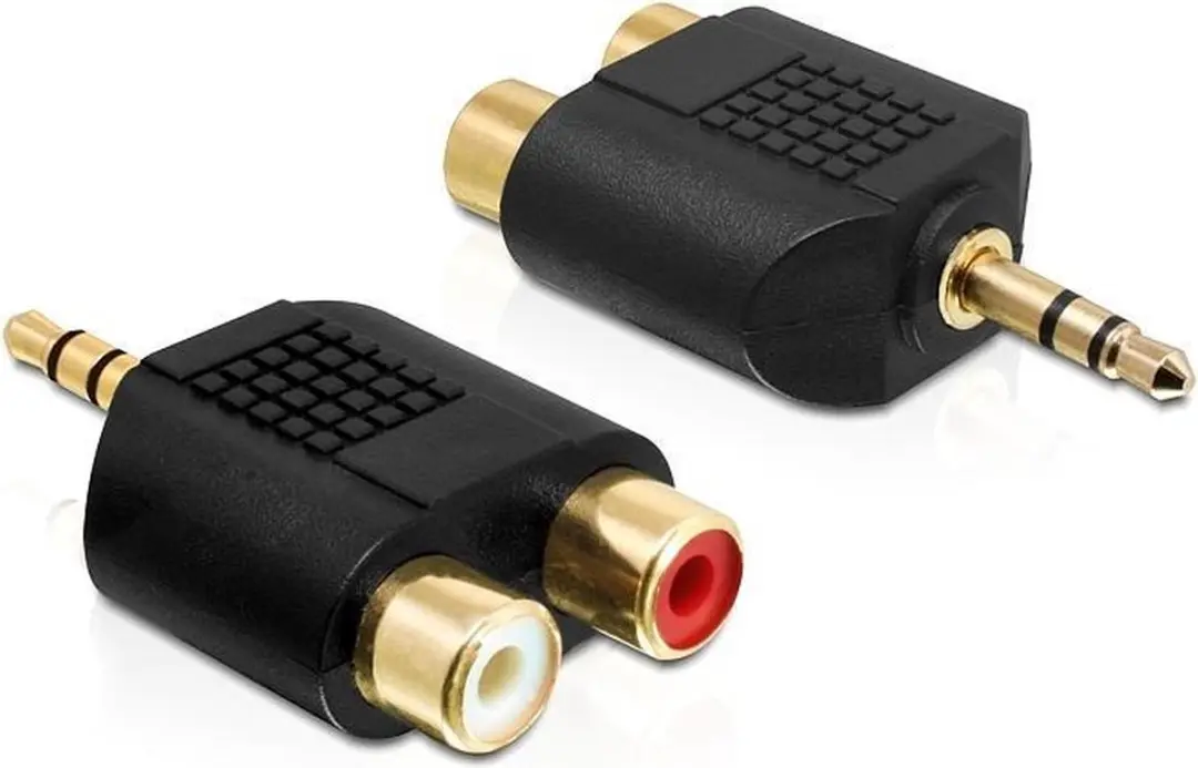 Delock Audio Klinke 3,5mm 3-pin Adapter - 2 Stuks - Zwart