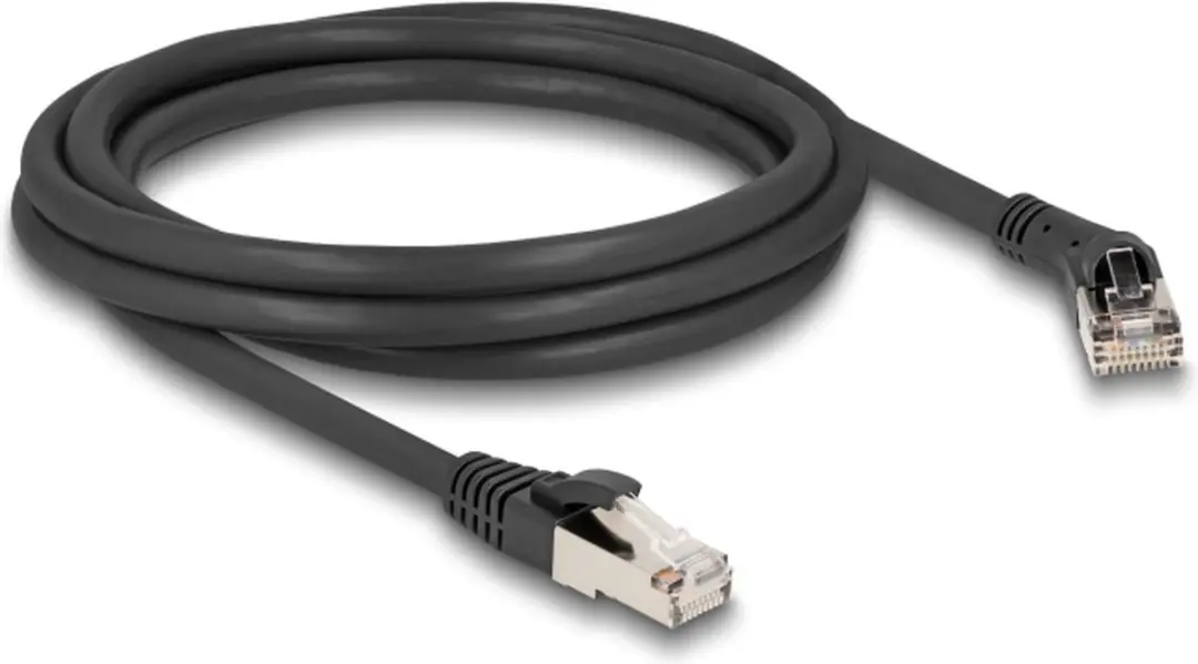Delock RJ45 Cat.8.1 Kabel 45° - 2m - Zwart