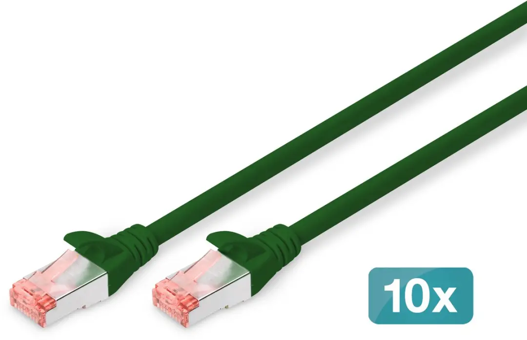 Digitus CAT6 sFTP Kabel 1m - Groen - 10 Stuks