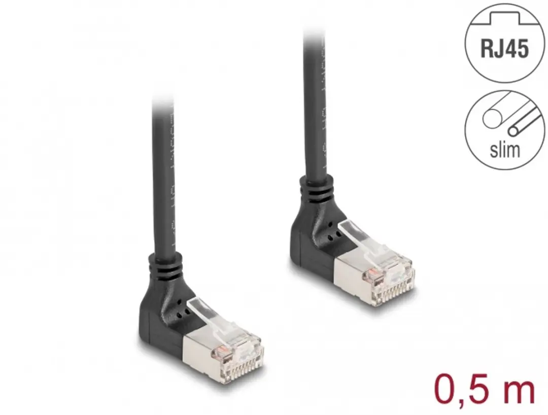 Delock Cat.6A S/FTP RJ45 Kabel 90°