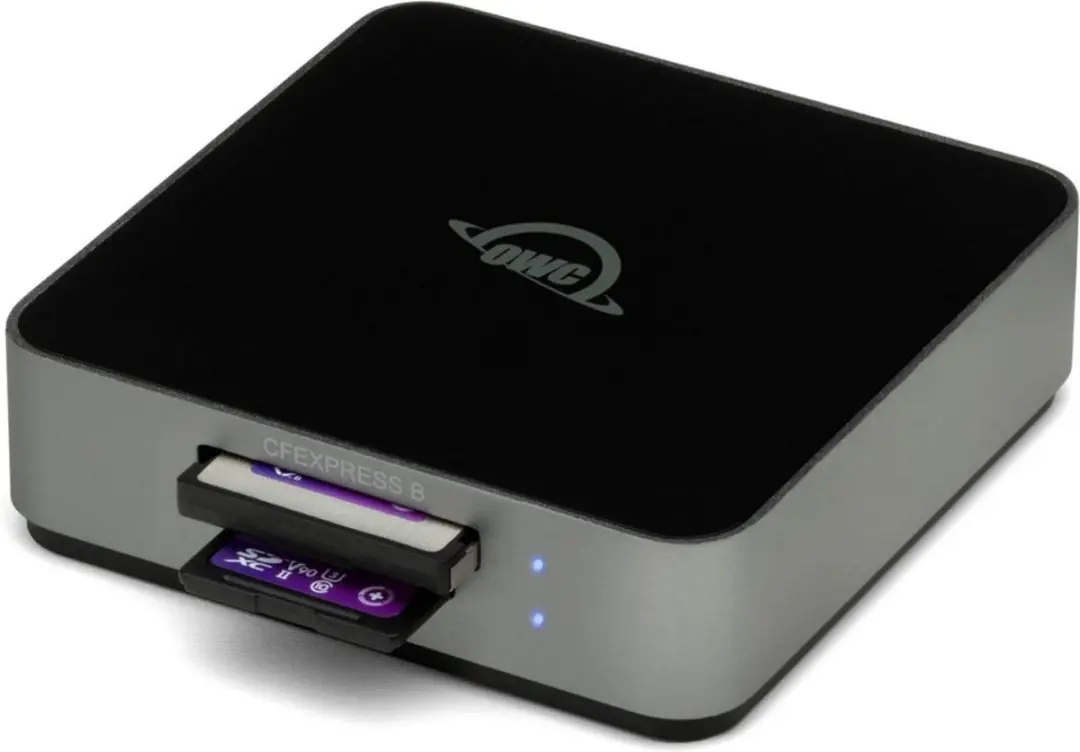OWC Atlas OWCTCCFXBSDRDR USB-C Kaartlezer - CFexpress & SDXC UHS-II - Zwart/Grijs