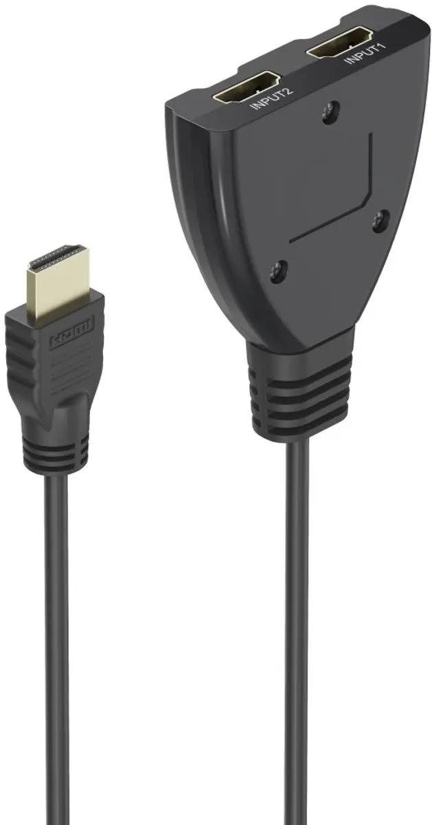Hama 4K HDMI Splitter 2x1 - 2x HDMI - Zwart