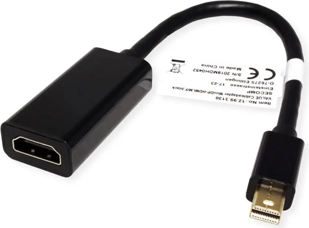 Value Mini DisplayPort naar HDMI Adapter - Zwart