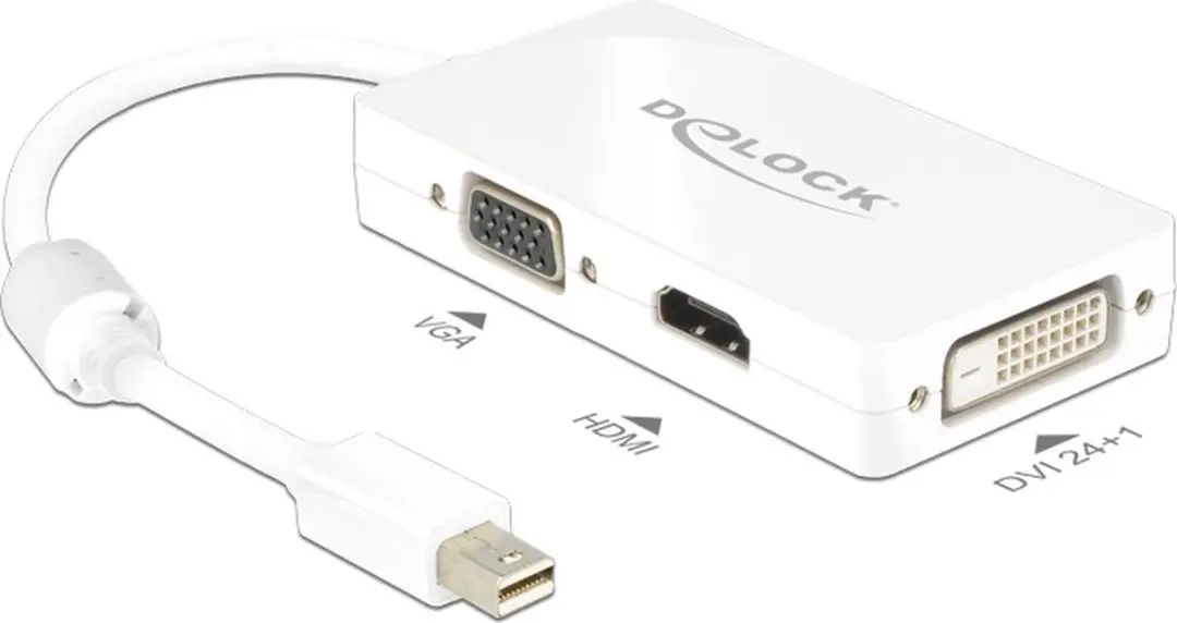 Delock Mini DisplayPort naar HDMI/DVI/VGA Adapter