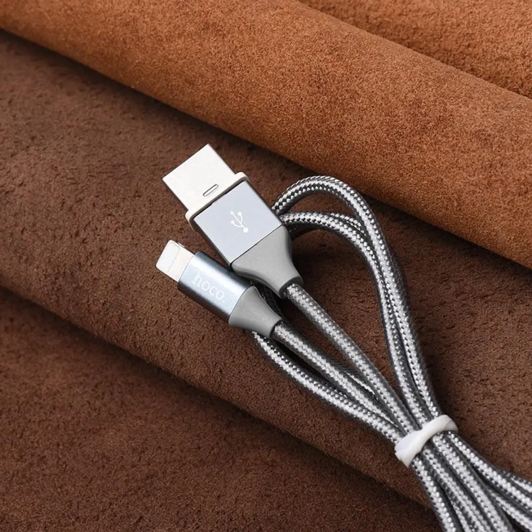 Hoco Lightning Kabel Magnetisch 100cm - Grijs