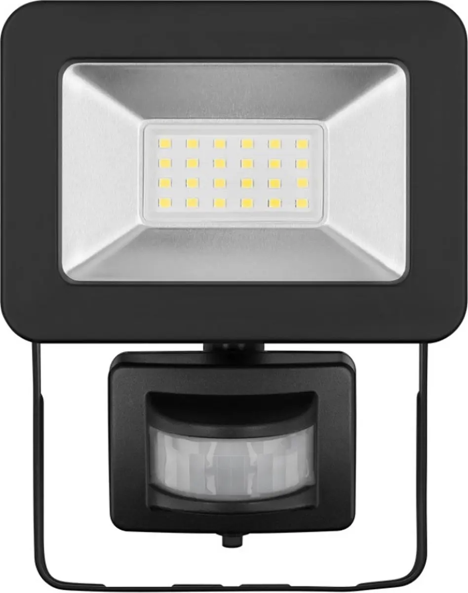Goobay LED-schijnwerper 20W - Bewegingsensor - Zwart