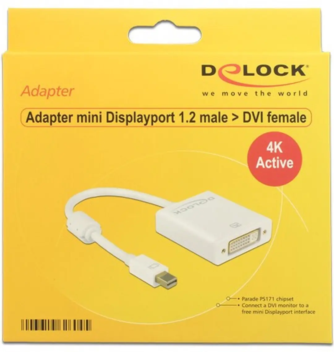 Delock Mini DisplayPort 1.2 naar DVI Adapter - 1920x1200 - Wit
