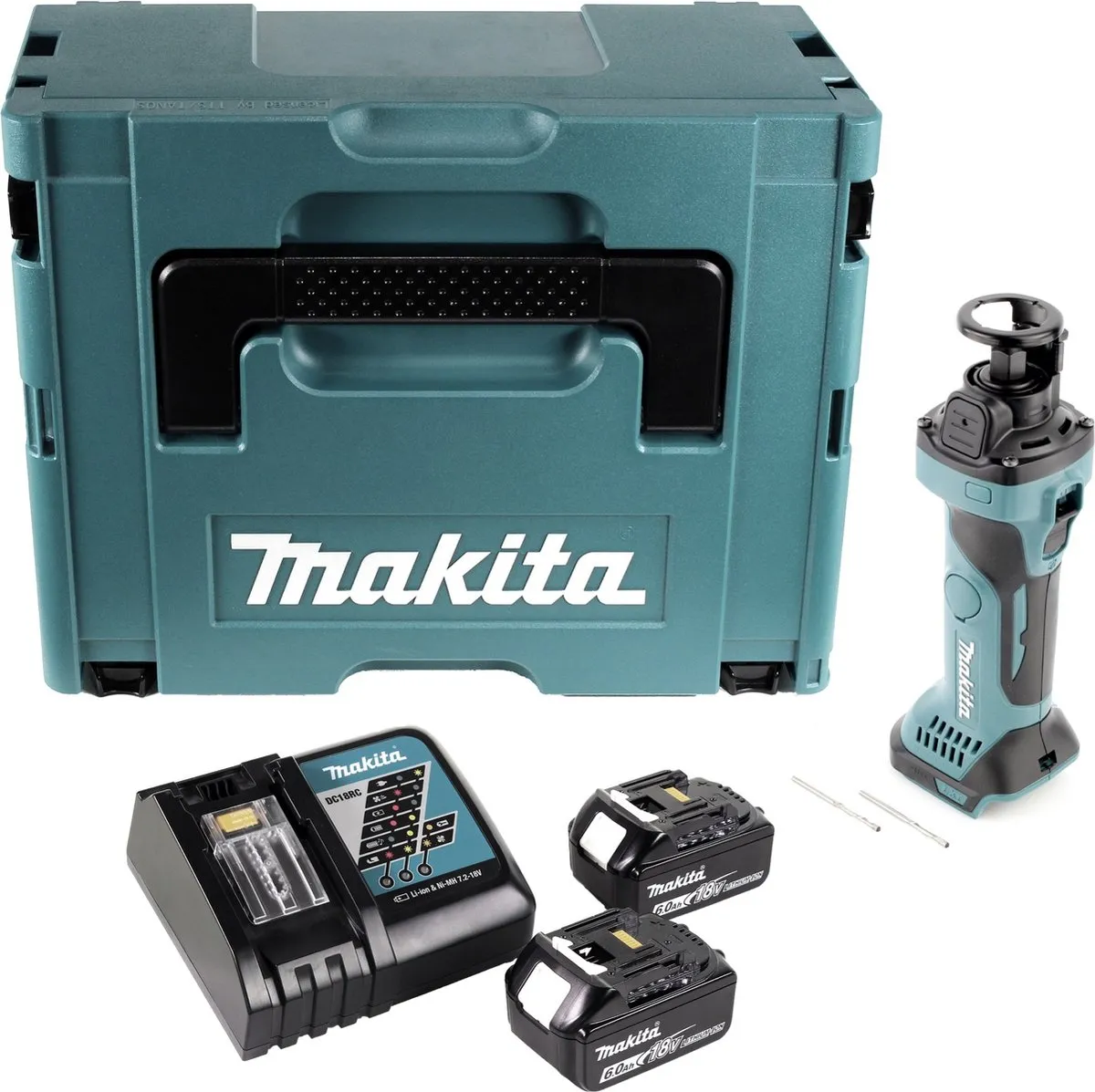 Makita DCO 180 RGJ Accu-Draaimachine 18V - 2x 6.0Ah Accu + Lader + Makpac