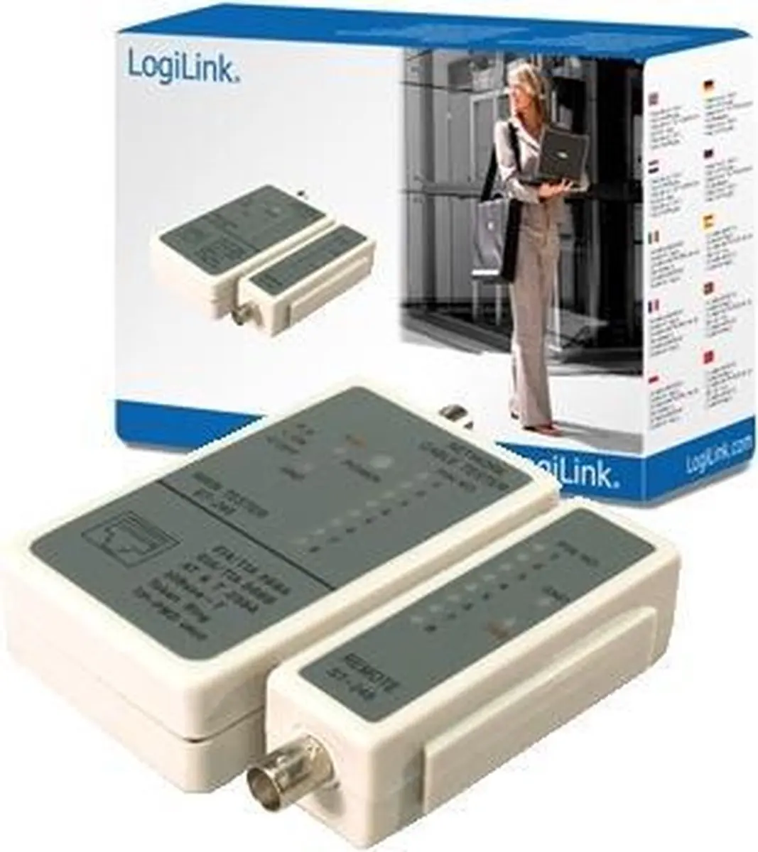 LogiLink Kabeltester voor RJ-45 en BNC