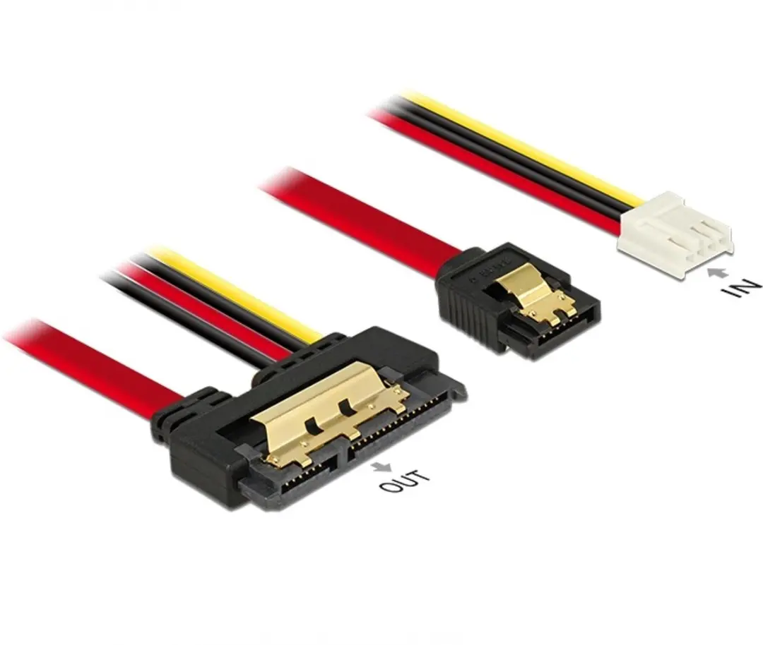 Delock Floppy naar SATA Data + Voeding Kabel
