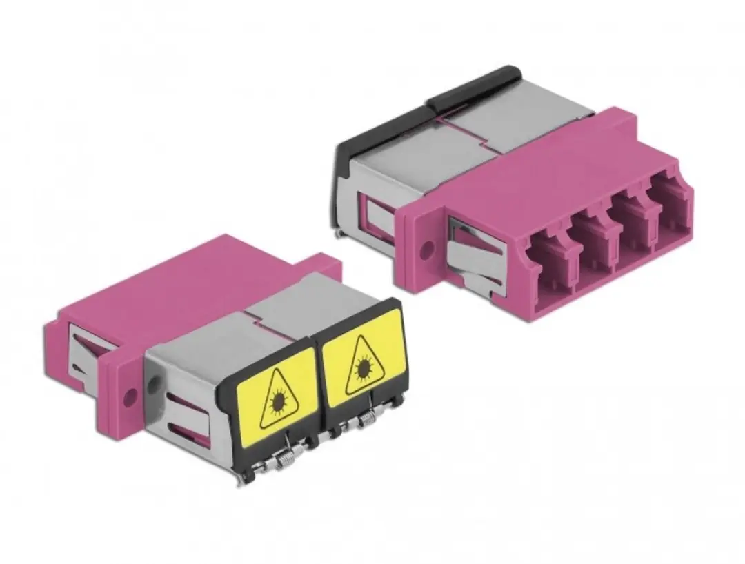 Delock 86906 LC Quad Female Optische Kabelkoppelaar - Violet