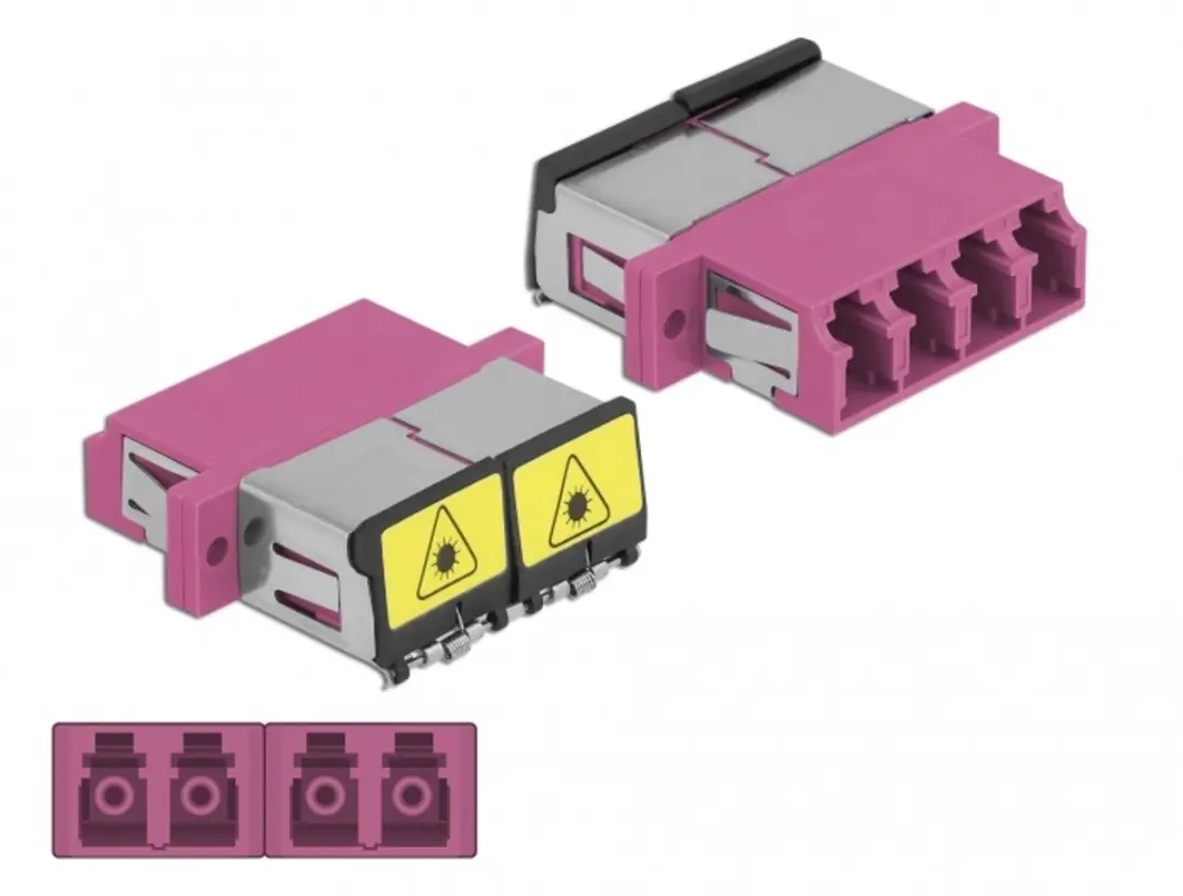 Delock 86906 LC Quad Female Optische Kabelkoppelaar