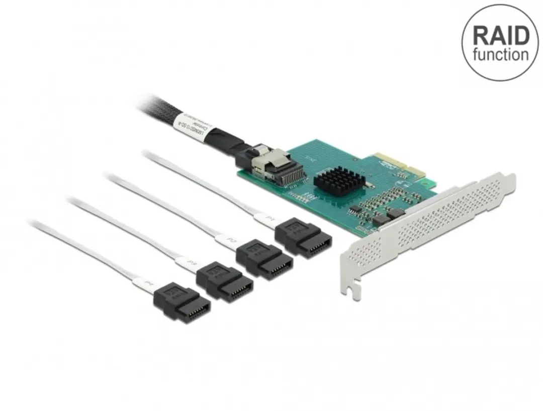 Delock PCIe Kaart 4x SATA 6Gb/s RAID HyperDuo