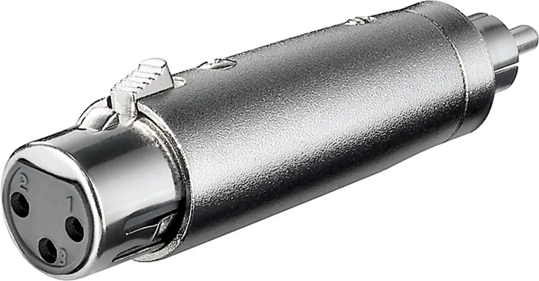Goobay XLR 3-pin naar RCA Adapter - Zilver