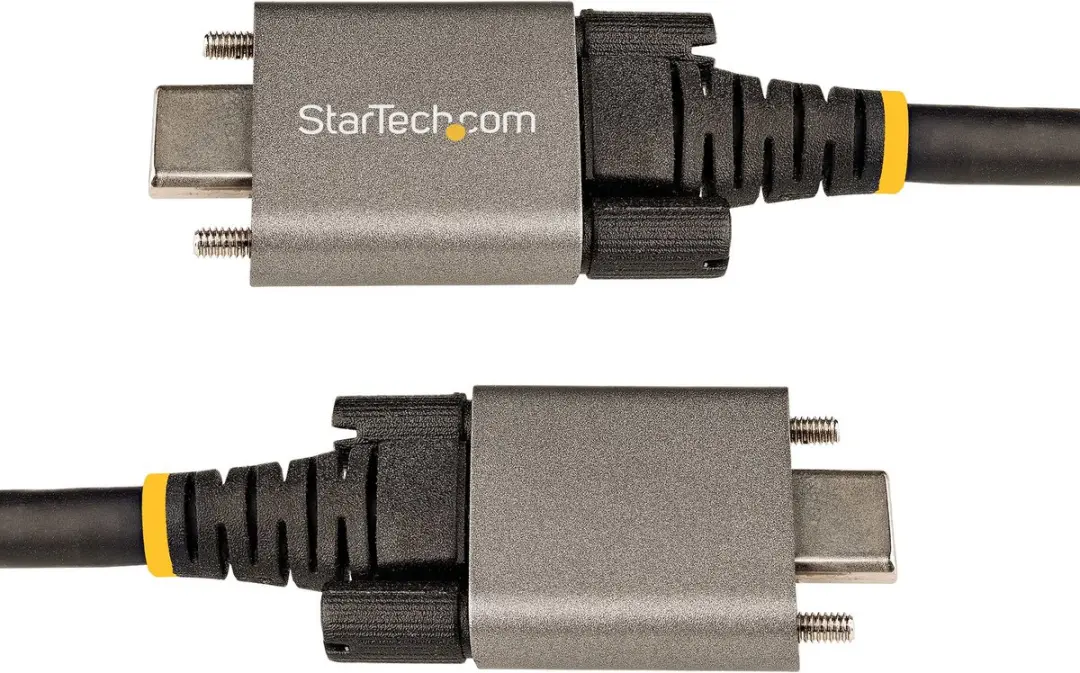 Startech USB31CCSLKV1M USB-C Kabel 1m - Vergrendelbaar - Zwart - afbeelding 6 van 6