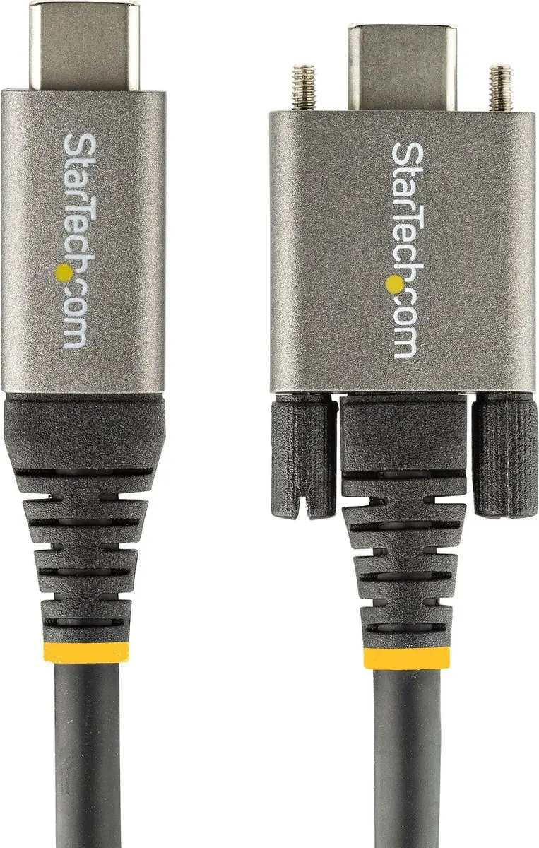 Startech USB31CCSLKV1M USB-C Kabel 1m - Vergrendelbaar - Zwart