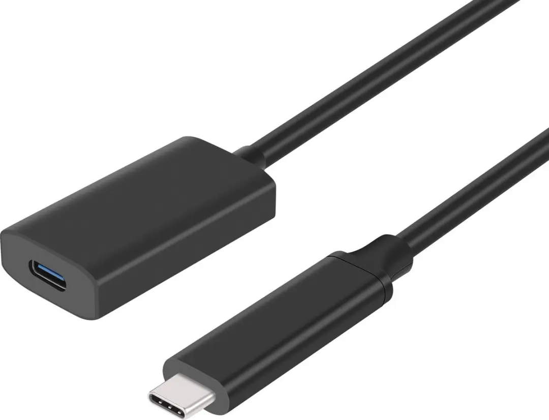 NÖRDIC USBC-400 USB-C Verlengkabel 10Gbps 5m - Zwart