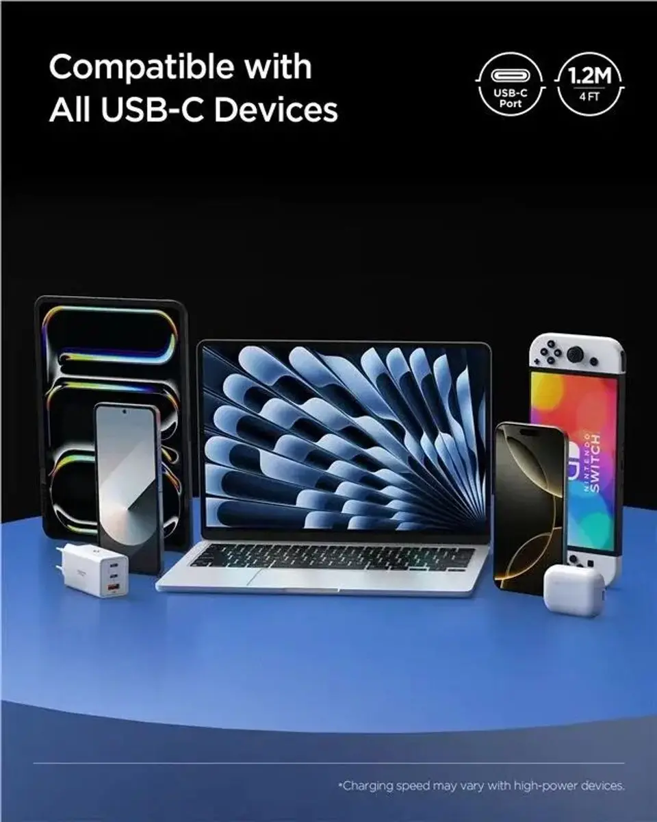 Spigen Essential USB-C Kabel 240W 1.2M - Wit