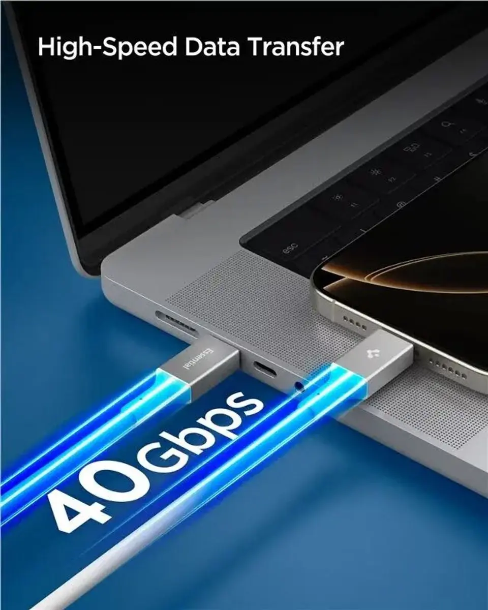 Spigen Essential USB-C Kabel 240W 1.2M - Wit