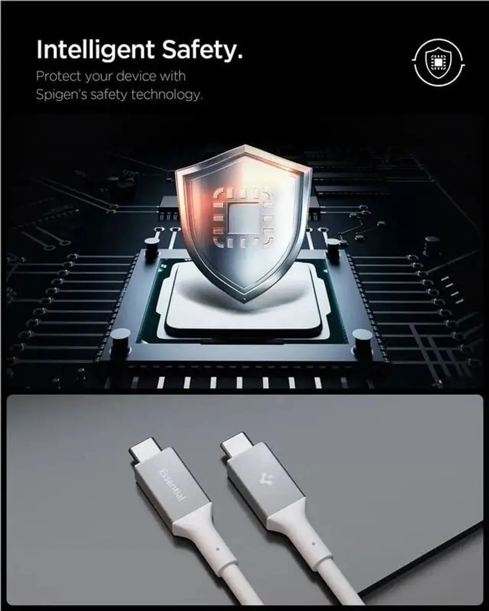 Spigen Essential USB-C Kabel 240W 1.2M - Wit
