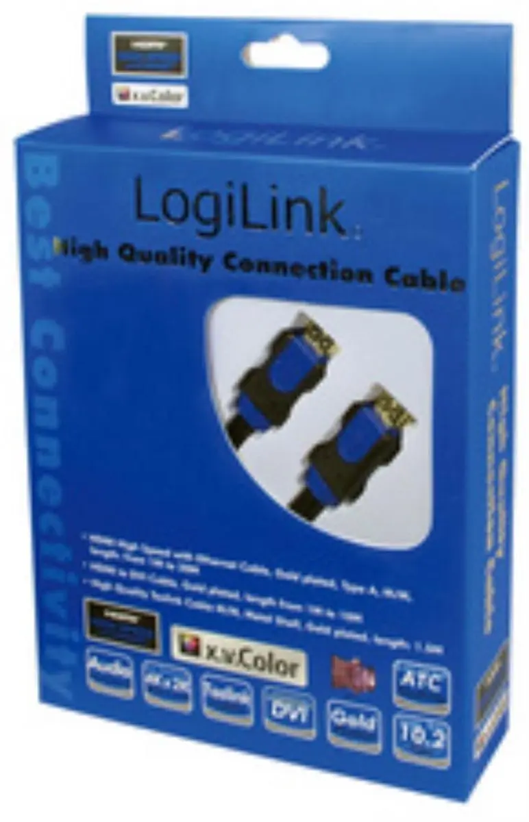 Logilink HDMI High Speed Kabel 15m - Zwart/Blauw