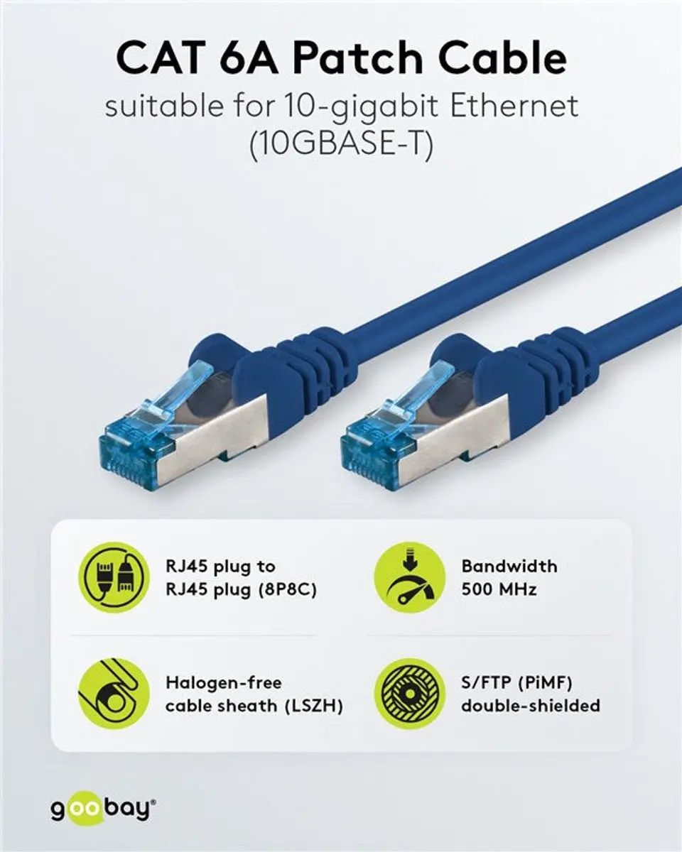 Goobay S/FTP CAT6a Netwerkkabel - 2m - Oranje - 10 Stuks