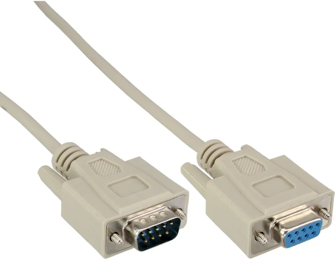 InLine DB9 M/F Seriële Kabel 3m - Grijs