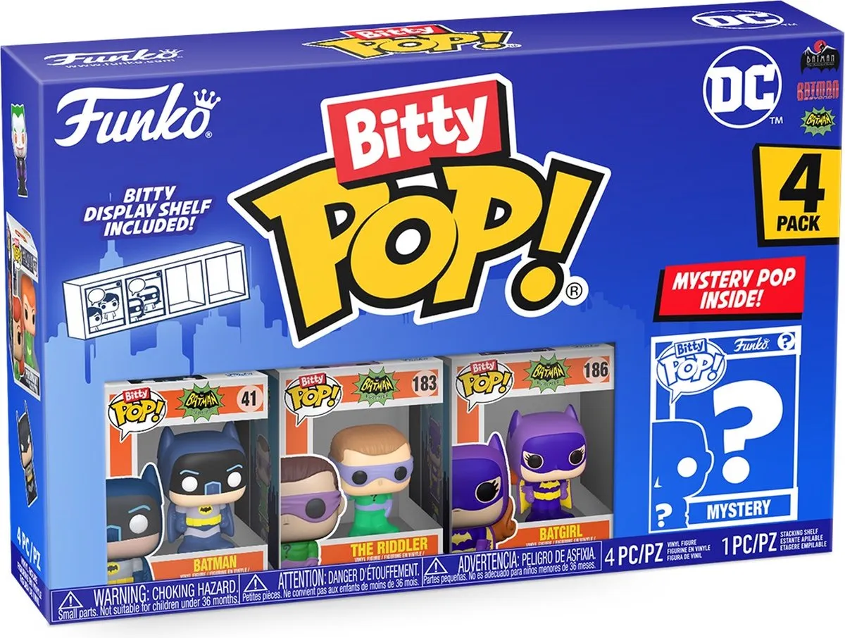 Funko Batman Bitty POP! 71314 Verzamelfiguur - 4 Stuks (Multicolours)