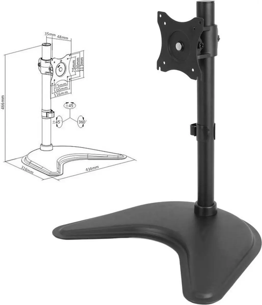 Digitus DA-90346 Monitorvoet 27 Inch - Zwart