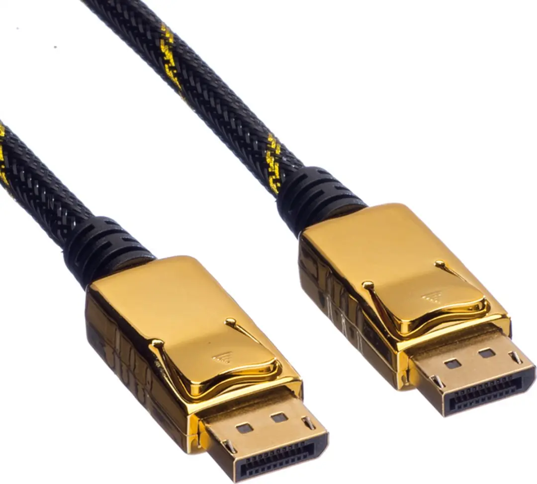 Roline DisplayPort Kabel DP M/M 3m - Zwart/Goud