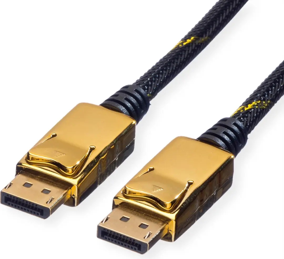 Roline DisplayPort Kabel DP M/M 3m - Zwart/Goud