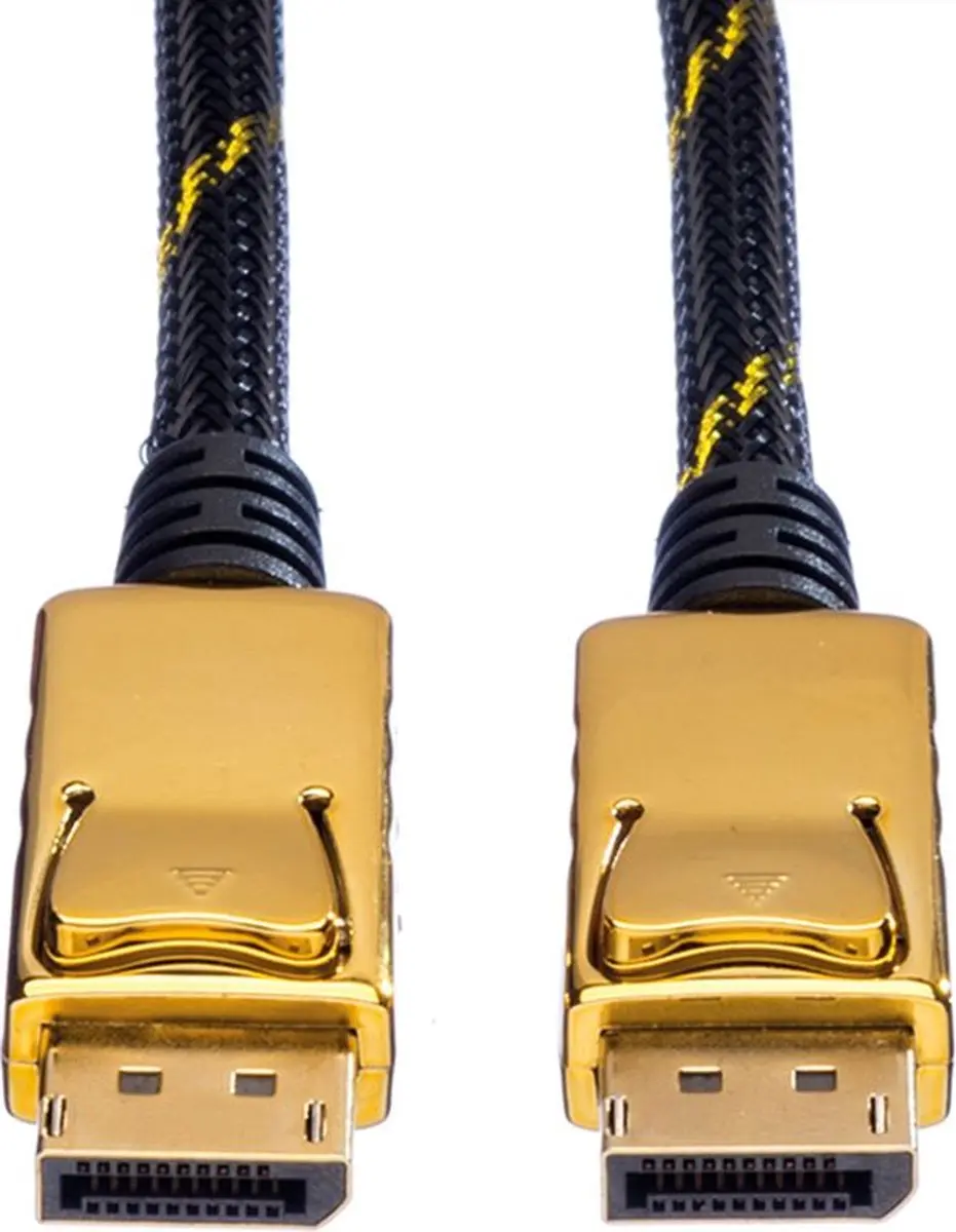 Roline DisplayPort Kabel DP M/M 3m - Zwart/Goud