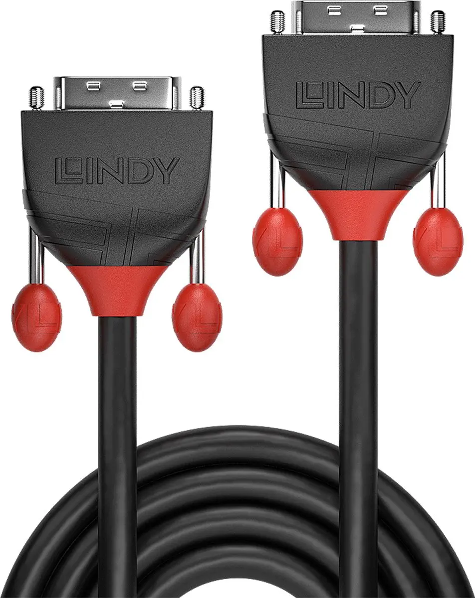 Lindy 36254 DVI-kabel DVI-D 5m - Zwart