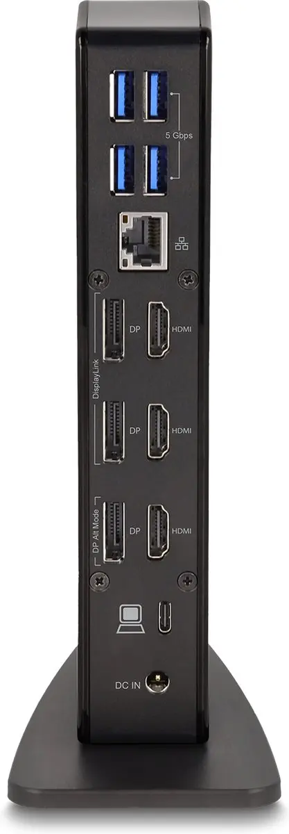 Delock 88051 USB-C Triple Display Docking Station - 96W - Zwart