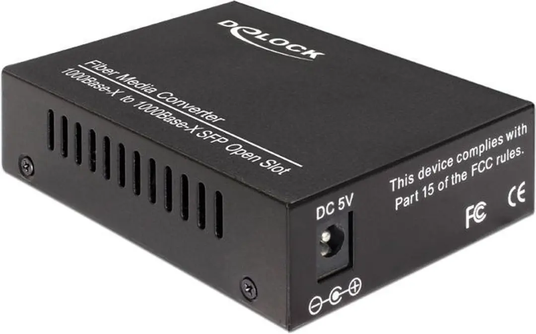 Delock 86203 Media Converter SFP naar SFP - Zwart