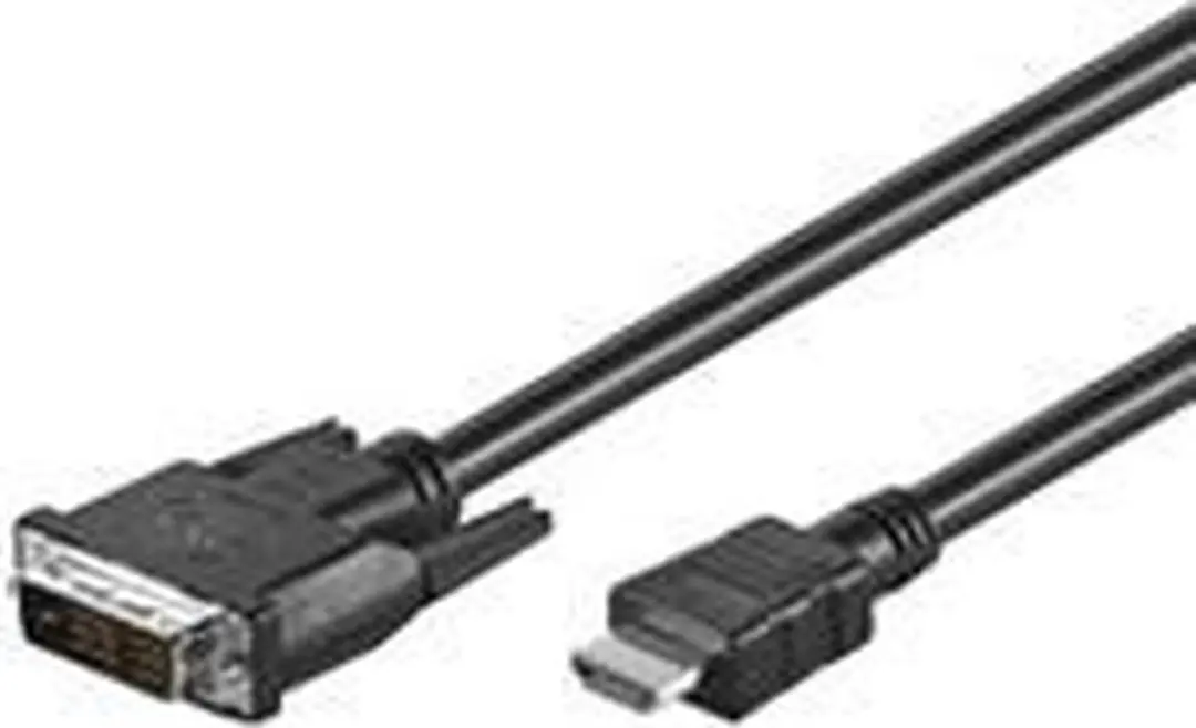 Goobay DVI-D/HDMI Kabel - Vernikkeld - Zwart