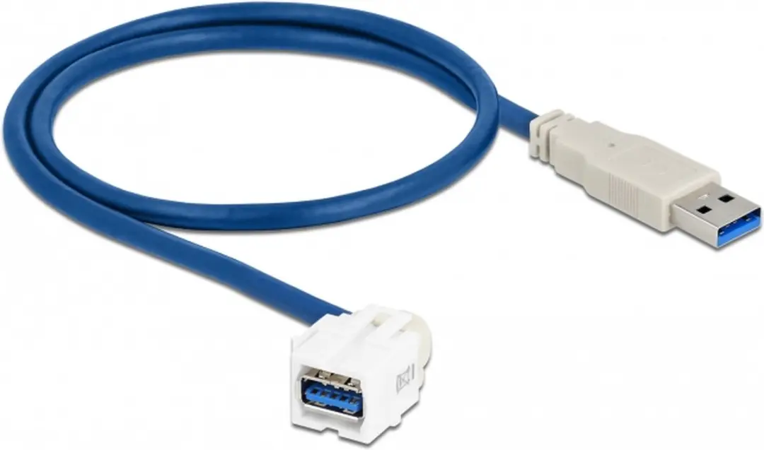 Delock USB-A Haaks Keystone Module 5Gbps - Wit