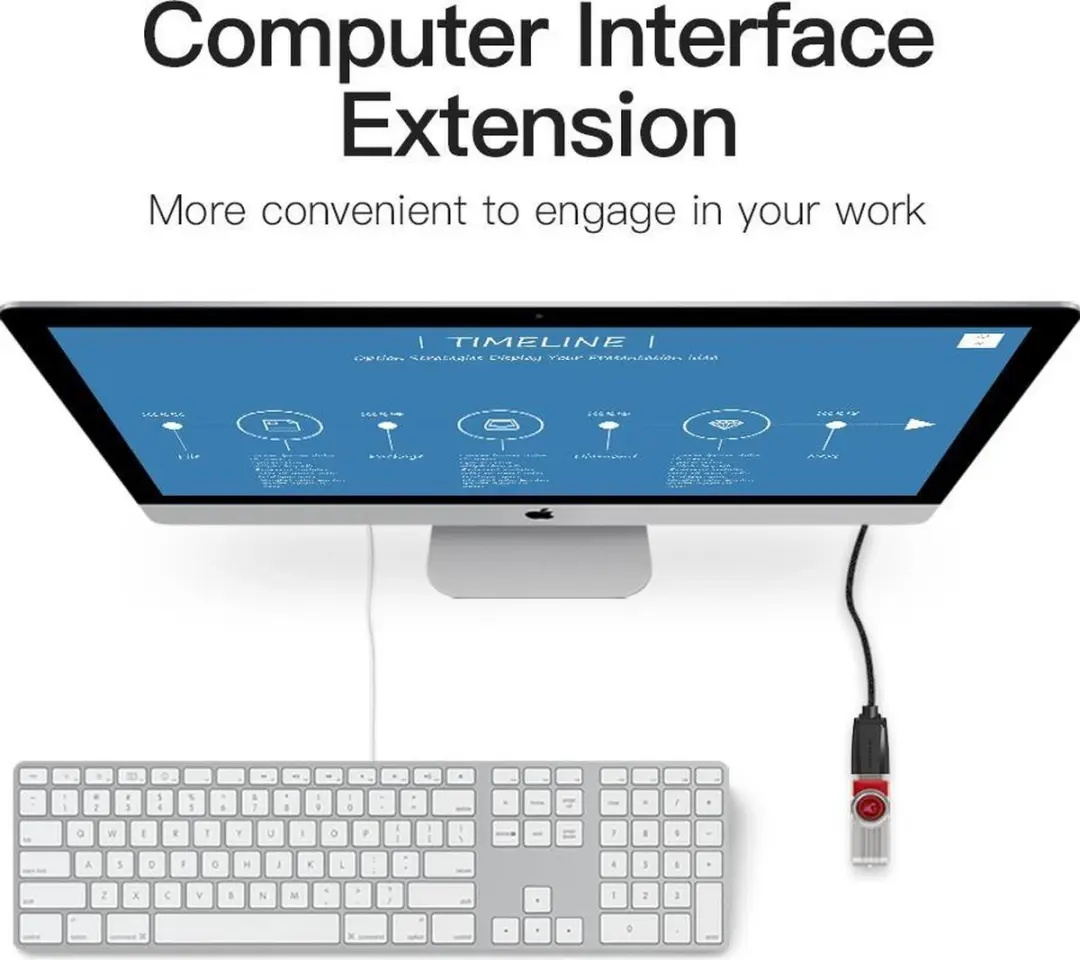 Vention USB 3.0 Verlengkabel A45-B300 1m - M naar Vrouwelijk - Zwart