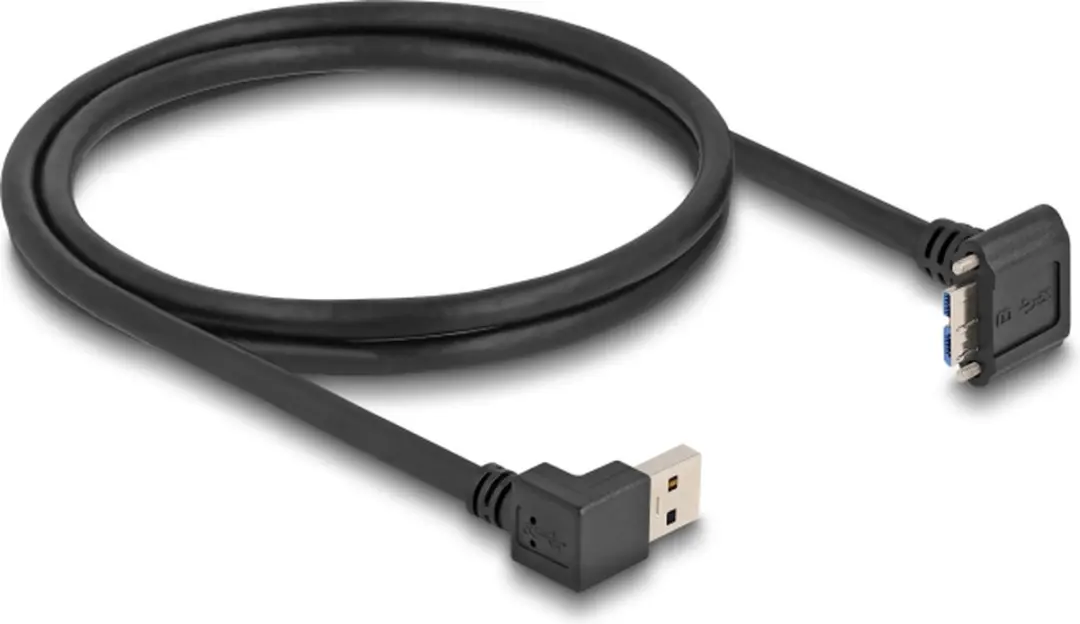 Delock USB 5Gbps A naar Micro-B 90° 1m - Zwart