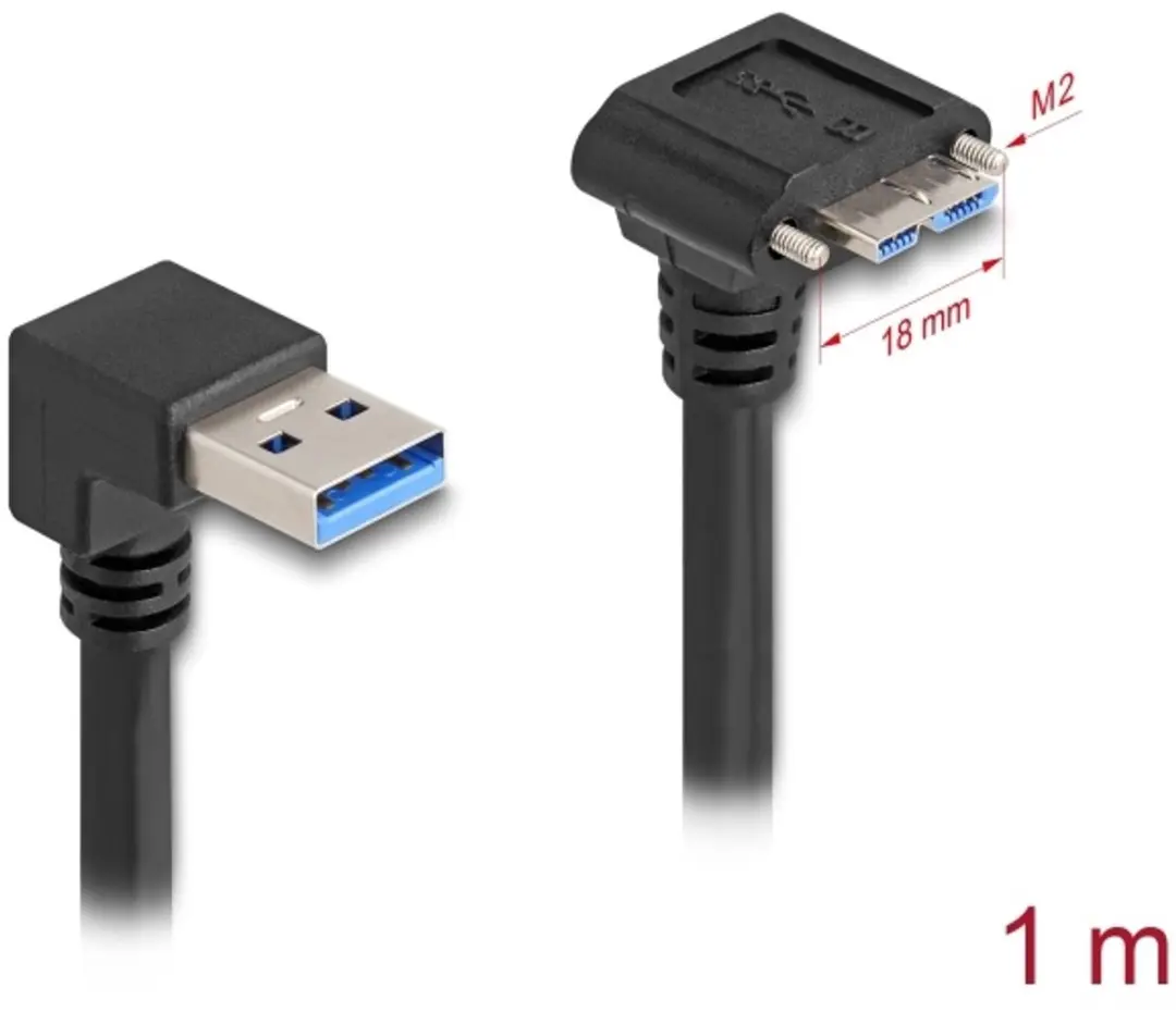 Delock USB 5Gbps A naar Micro-B 90° 1m