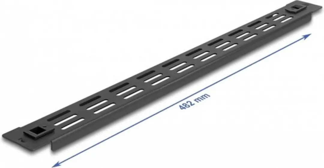 Delock 19 inch Ventilatiepaneel 1U - Zwart