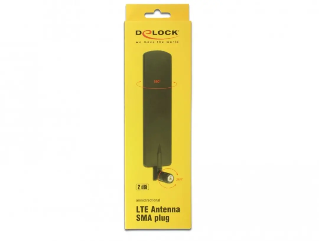 Delock LTE Antenne SMA Omnidirectioneel 2 dBi - Zwart